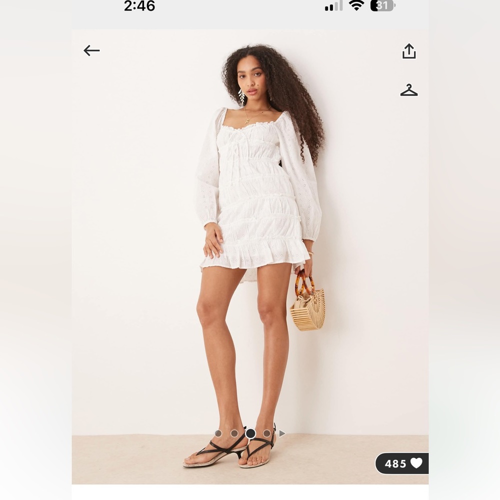 NWT…ASOS…This mini dress is really pretty with a square neckline…SZ 10